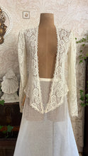 Load image into Gallery viewer, 1970's vintage ivory lace front tie Gunne Sax blouse
