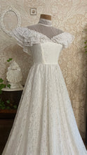 Load image into Gallery viewer, Darling 1970’s Vintage White Lace Dress by Candi Jones