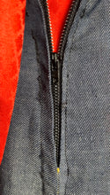 Load image into Gallery viewer, Handmade Vintage Gold Horse Button Down Denim Prairie Skirt