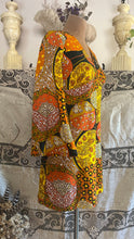 Load image into Gallery viewer, Psychedelic 1960’s Vintage Floral Patchwork Print Barkcloth Mini Dress Paradise Hawaii of Honolulu