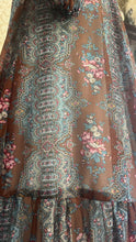 Load image into Gallery viewer, Rare 1960's vintage Black Label Paisley Floral Nylon Chiffon Gunne Sax