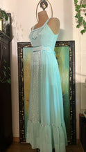 Load image into Gallery viewer, 1970’s Vintage Green Voile Sundress by Candi Jones