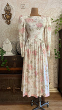 Load image into Gallery viewer, 1980’s vintage Ivory Rose Print Laura Ashley dress