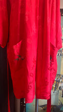 Load image into Gallery viewer, Perfect Red Floral Jacquard Embroidered Bird and Flower Robe