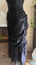 Load image into Gallery viewer, My Favorite 1980’s Vintage Black Satin Gunne Sax Mermaid Dress