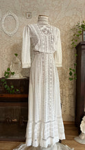 Load image into Gallery viewer, Antique 1900’s Edwardian White Eyelet Lace Dress