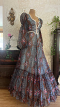 Load image into Gallery viewer, Rare 1960's vintage Black Label Paisley Floral Nylon Chiffon Gunne Sax