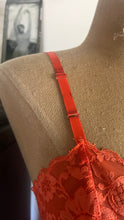 Load image into Gallery viewer, Wonderful 1960’s Vintage Tangerine Orange Nylon and Lace Vanity Fair Slip Nightgown