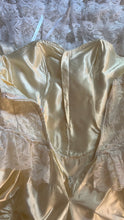 Load image into Gallery viewer, Perfect Cupcake 1970's Vintage Ivory Satin and White Lace Gown