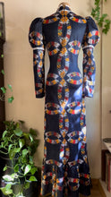 Load image into Gallery viewer, Amazing 1970’s Vintage Geometric Patchwork print Maxi Dress