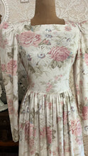 Load image into Gallery viewer, 1980’s vintage Ivory Rose Print Laura Ashley dress