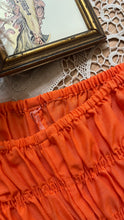 Load image into Gallery viewer, Darling 1970’s vintage orange ruffle long leg bloomer panties l