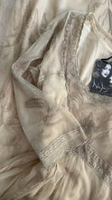 Load image into Gallery viewer, Old Stock 2000’s era Pearl Embroidered Net and Cotton Dress by Nataya