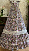 Load image into Gallery viewer, Absolutely Beautiful 1970’s Vintage Purple Floral Print Dress by Montgomery Ward