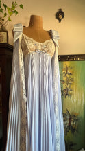 Load image into Gallery viewer, Exquisite 1970’s vintage lilac blue pleated peignoir nightgown and robe by Lucie Ann