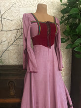 Load image into Gallery viewer, 1960’s Vintage Velveteen Gingham Black Label Gunne Sax Dress