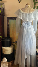 Load image into Gallery viewer, 1980’s Vintage Powder Blue Swiss Dot Jessica McClintock Bridal Gunne Sax Dress