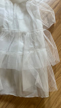 Load image into Gallery viewer, Stunning 1980’s Vintage White Satin and Tiered Lace Dream Dress