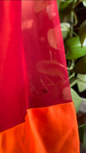 Load image into Gallery viewer, Reworked 1950’s Vintage Red Silk Chiffon and Orange Satin Dress
