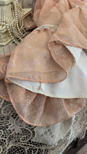 Load image into Gallery viewer, Deadstock 1970’s Vintage Peach Pink Floral Print Voile Gunne Sax Dress