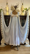 Load image into Gallery viewer, Exquisite 1970’s vintage lilac blue pleated peignoir nightgown and robe by Lucie Ann