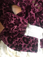 Load image into Gallery viewer, Amazing Antique Victorian Burgundy Devore’ Velvet Jacket Bodice