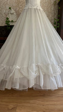 Load image into Gallery viewer, Stunning 1950’s 1960’s Vintage White Chiffon and Satin Bridal Dress