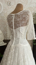 Load image into Gallery viewer, Beautiful 1960’s Vintage Illusion Lace Bridal Gown