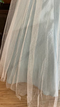Load image into Gallery viewer, Stunning 1930’s Vintage Eggshell Blue Jacquard and Tulle Dress