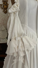 Load image into Gallery viewer, Fairytale 1984 Vintage Off the Shoulder White Cotton Bridal Gown by Laura Ashley
