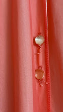 Load image into Gallery viewer, Pretty 1950’s 1960s coral pink chiffon peignoir robe by Kayser