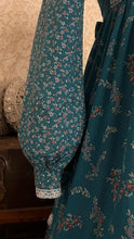 Load image into Gallery viewer, Rare and spectacular Teal Calico 1970’s Vintage Gunne Sax Dress