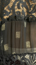 Load image into Gallery viewer, Outrageous 1970’s 1980’s Vintage Black and Gold Italian Dress
