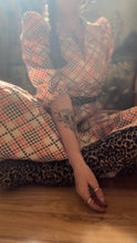 Load image into Gallery viewer, Handmade Vintage Houndstooth Plaid Print Maxi Dress