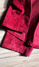 Load image into Gallery viewer, Made in England 1960’s 1970’s Vintage Red Suedette Button Down Shirt Jacket