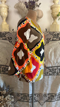 Load image into Gallery viewer, Homemade 1960’s Vintage Psychedelic Geometric Print Bell Sleeve Extreme Mini Dress