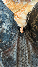 Load image into Gallery viewer, 1950’s Vintage Black Illusion Lace Longline Bra by Lilyette 36A