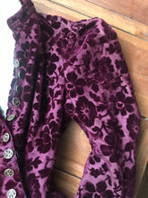 Load image into Gallery viewer, Amazing Antique Victorian Burgundy Devore’ Velvet Jacket Bodice