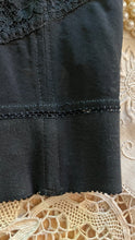 Load image into Gallery viewer, Teeny 1950’s Vintage Black Illusion Lace Bustier by Jantzen 32B