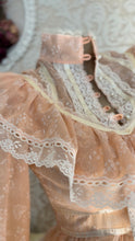 Load image into Gallery viewer, Deadstock 1970’s Vintage Peach Pink Floral Print Voile Gunne Sax Dress