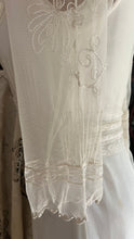 Load image into Gallery viewer, Pretty 2000’s Y2K era Ivory and White Embroidered Net Dress and Slip