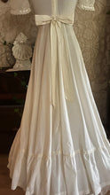 Load image into Gallery viewer, Beauty 1970's vintage white lace and poplin maxi dress