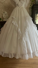 Load image into Gallery viewer, Stunning 1980’s vintage White Swiss Dot Chiffon Gunne Sax gown