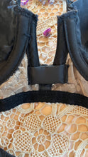 Load image into Gallery viewer, Darling 1950’s Vintage Black Illusion Lace Strapless Bra by Lilyette 36A
