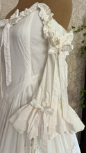 Load image into Gallery viewer, Fairytale 1984 Vintage Off the Shoulder White Cotton Bridal Gown by Laura Ashley