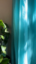 Load image into Gallery viewer, 1970’s Vintage Cold Shoulder Ice Blue Ruffle Dress and Belt