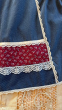 Load image into Gallery viewer, Childs 1970’s vintage Dusty Blue Polka Dot Calico Jeunnes Filles Gunne Sax dress