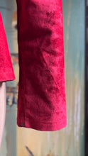 Load image into Gallery viewer, Made in England 1960’s 1970’s Vintage Red Suedette Button Down Shirt Jacket