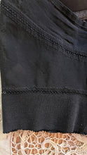 Load image into Gallery viewer, Teeny 1950’s Vintage Black Illusion Lace Bustier by Jantzen 32B