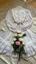 Load image into Gallery viewer, Sweetest 1970’s vintage rosebud print voile Gunne Sax midi dress..